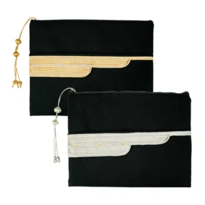 Laptop Sleeve Zipper Pouch with Tassel and Arabic Bisht Design Embroidery